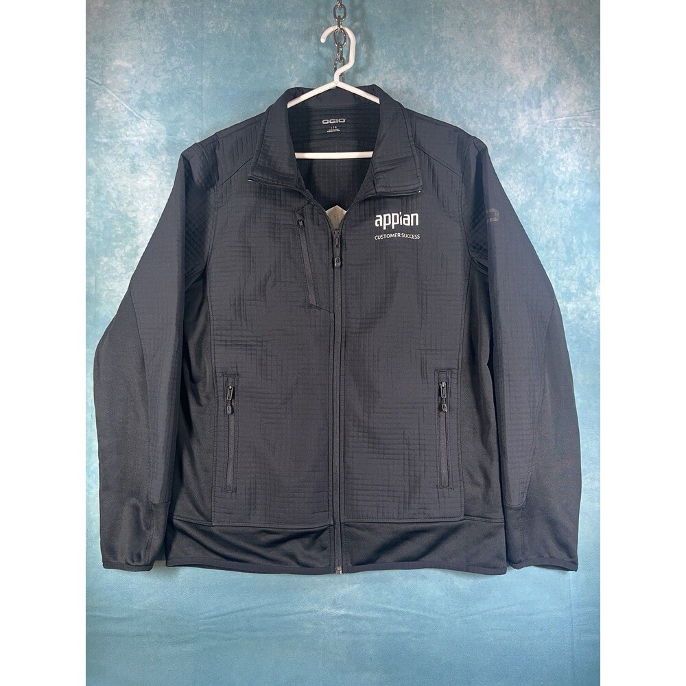 Y2K VTG Mens OGIO Black L Golf Zip Up Jacket Preformance